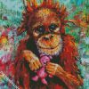 Aesthetic Baby Orangutan diamond painting