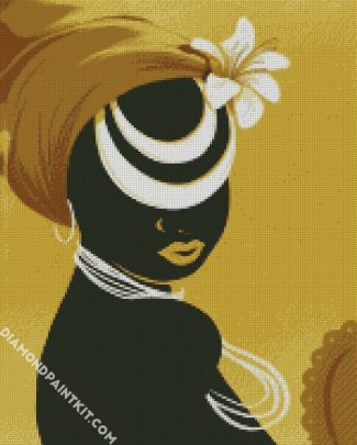 Aesthetic Black Lady diamond painting