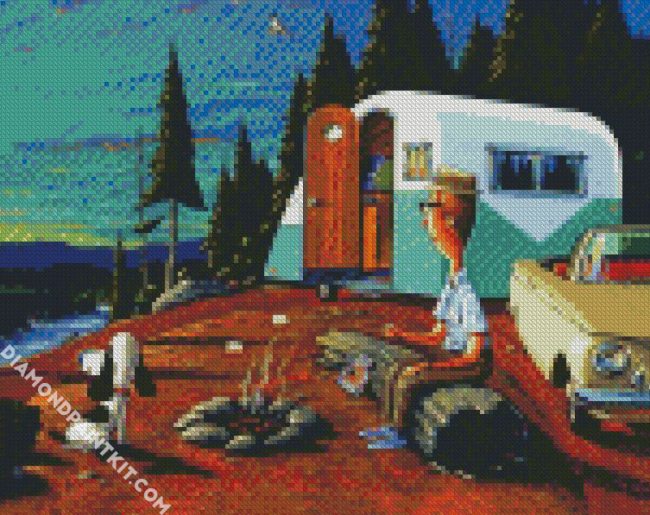 Aesthetic Caravan Trip diamond painting