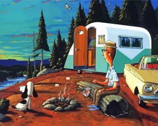 Aesthetic Caravan Trip diamond painting