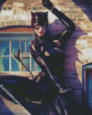 Aesthetic Cat Woman diamond painting