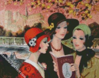 Aesthetic Deco Ladies Art diamond painting