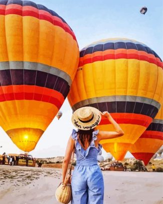 Aesthetic Girl In Cappadocia diamond painting