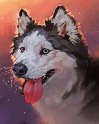 Aesthetic Husky diamond painting