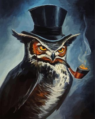 Aesthetic Owl Smoking diamond painting