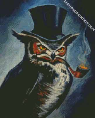 Aesthetic Owl Smoking diamond painting