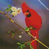 Aesthetic Red Cardinal Bird diamond painting