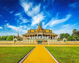 Aesthetic Royal Palace Cambodia diamond painting