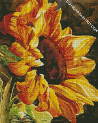 Aesthetic Sunflowers Closeup diamond painting