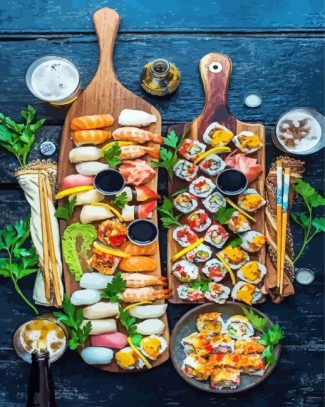 Aesthetic Sushi Food diamond painting