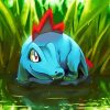 Aesthetic Totodile diamond painting