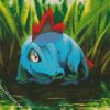 Aesthetic Totodile diamond painting