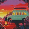 Aesthetic Vanlife Illustration diamond painting