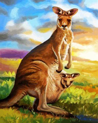 Aesthetic Wallaby diamond painting