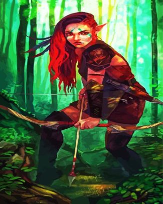 Aesthetic Warrior Elf diamond painting