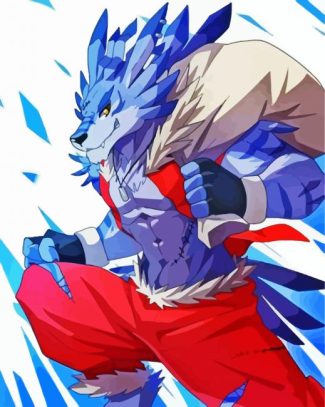 Aesthetic Weregarurumon diamond painting