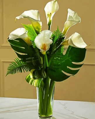 Aesthetic White Calla Lily diamond painting