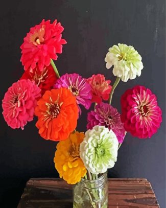 Aesthetic Zinnias diamond painting