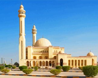 Al Fateh Grand Mosque In Bahrain diamond painting