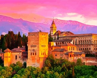 Alhambra Palace Granada Spain diamond painting