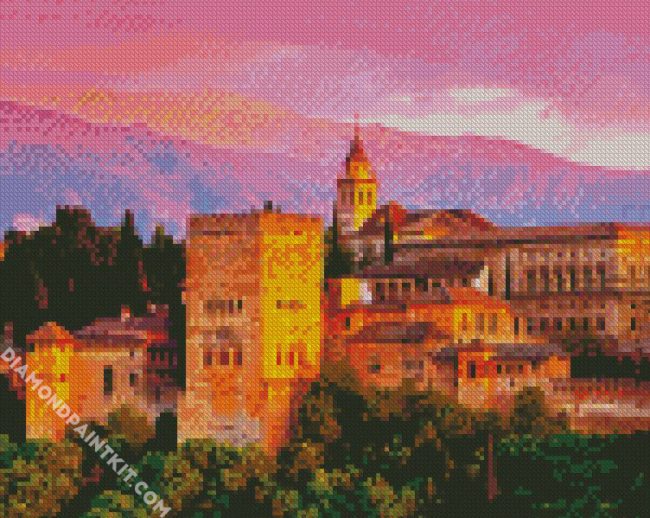 Alhambra Palace Granada Spain diamond painting