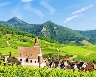 Alsace France Landscape diamond painting