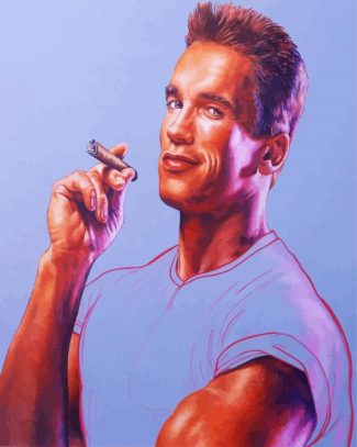 arnold schwarzenegger Art dimoand painting