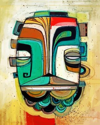 Abstract Tiki diamond painting