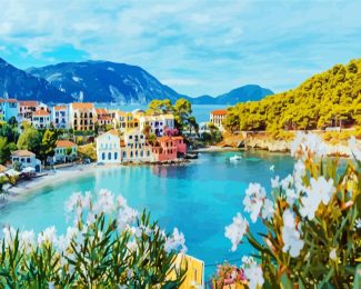 Assos Kefalonia Greece diamond painting