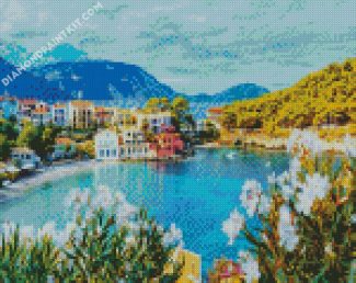 Assos Kefalonia Greece diamond painting