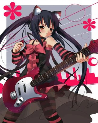 Azusa Nakano Playing Guitar diamond painting