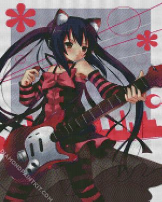 Azusa Nakano Playing Guitar diamond painting