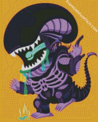 Baby Xenomorph diamond painting