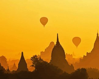 Bagan Silhouette diamond painting