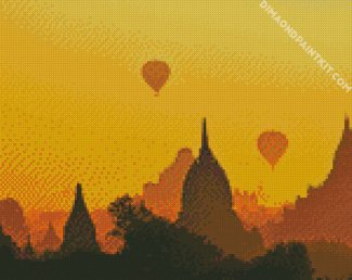 Bagan Silhouette diamond painting