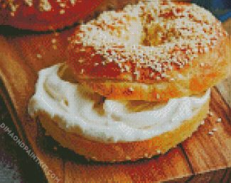 Bagel With Cream Cheese diamond painting