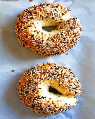 Bagels Food diamond painting