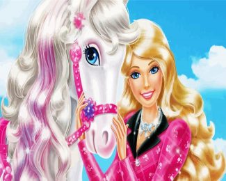 Barbie And Horse diamond painting