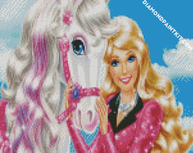 Barbie And Horse diamond painting