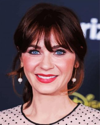 Beautiful Zooey Deschanel diamond painting