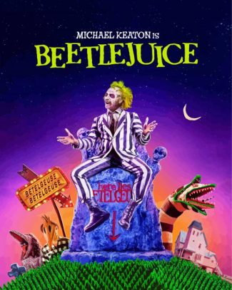 Beetlejuice Movie Poster diamond painting