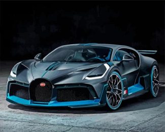 Black And Blue Bugatti diamond painting