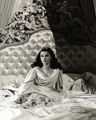 Black And White Vivien Leigh diamond painting