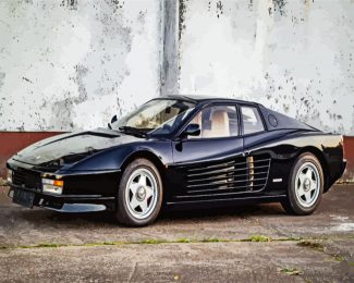 Black Ferrari Testarossa diamond painting