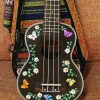 Black Floral Ukulele diamond painting