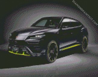 Black Lamborghini Urus diamond painting