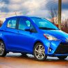 Blue Toyota Yaris Parked diamond painting