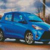 Blue Toyota Yaris Parked diamond painting