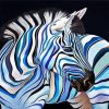 Blue Zebra diamond painting