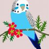 Blue Budgerigar diamond painting